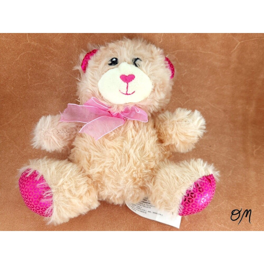 Greenbrier International Tan and Pink Teddy Bear ~ 7 inches